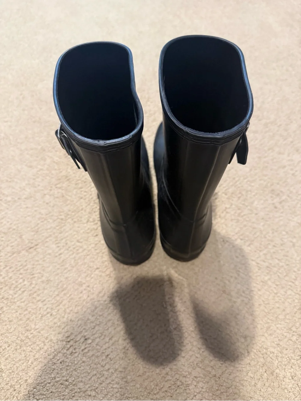 Hunter Men's Black Waterproof Mid-Calf Rain Boots